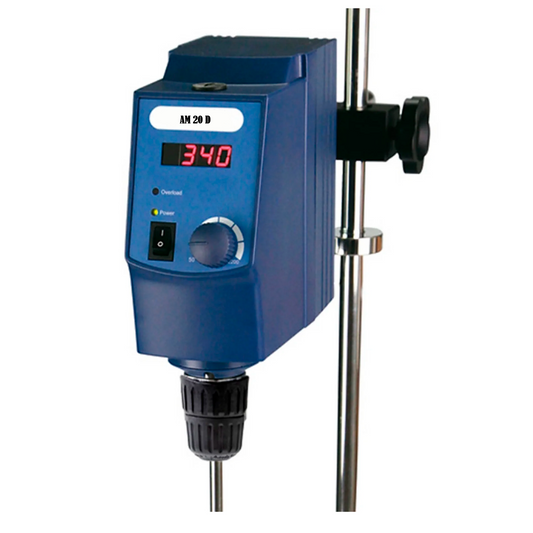 Agitateur à arbre mécanique avec affichage LED. Tige à hélice avec plusieurs formes disponibles