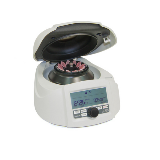 Votre centrifugeuse personnelle pour les laboratoires les plus exigeants. Compacte, rapide, fiable et avec un contrôle précis des paramètres de fonctionnement. Indispensable dans les processus de séparation de micro-volumes, où la accélération centrifuge relative doit être élevée.