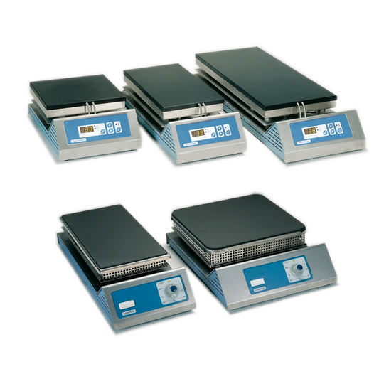 Plaque chauffante avec une température réglable jusqu'à 400 °C
Contrôle électronique de la température de l’énergie. La plaque chauffante, en acier non déformée, a des éléments chauffants intégrés dans toute la surface de la plaque chauffante pour maintenir la distribution de la chaleur. Le boîtier principal est en acier inoxydable .