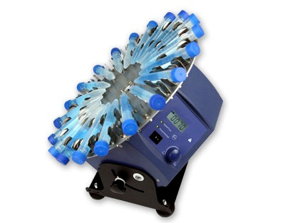 Agitateur rotatif, analogique type rôtisserie  ou a disque incliné, pour les tubes a essai