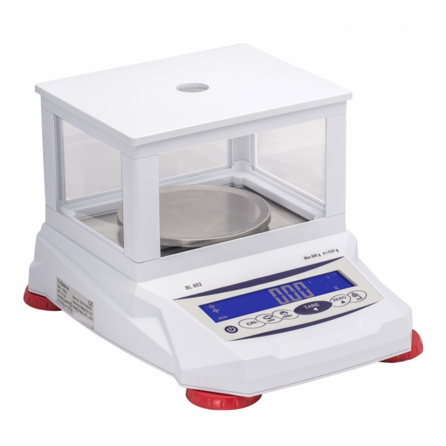 Balance de précision BL602 pour des pesées régulières au laboratoire. Ecran rétroéclairé, plateau inox. Portée max 600g - Résolution : 0.01 g