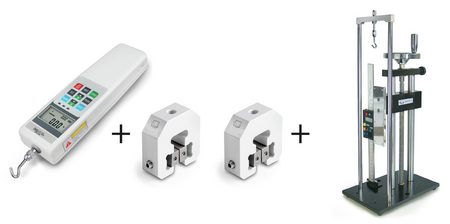 Banc d'essai robuste pour applications de laboratoire, manuel ou motorisé pour la mesure des forces de traction et de compression