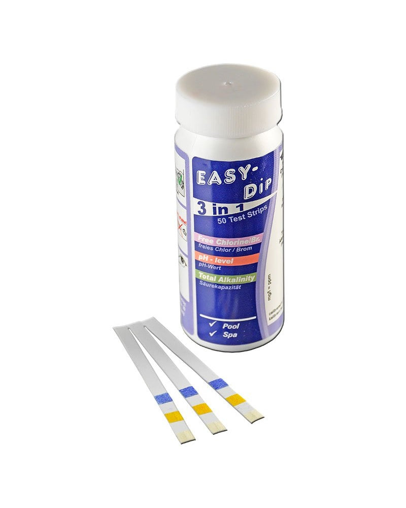 Bandelettes pour l'analyse de l'eau de piscine et SPA. boite de 50 bandelettes