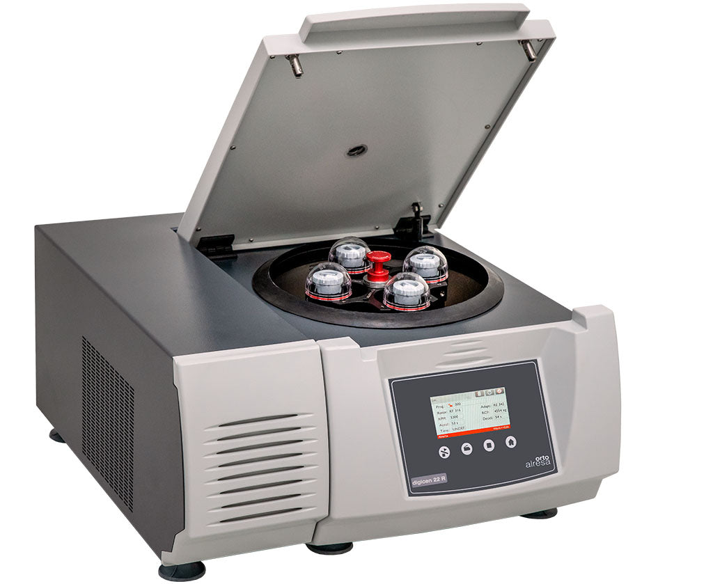 Centrifugeuse disposant de plusieurs rotors avec une large gamme de réducteurs qui permettent de travailler avec des volumes allant de 0,2 ml. à 100 ml. avec des options angulaires et oscillantes.