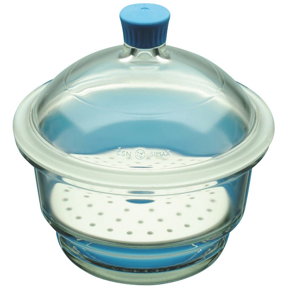 Nous vous offrons une série complète de dessiccateurs en verre, sans ou avec possibilité d’accouplement à une pompe à vide, pour maintenir les échantillons et les réactifs libres d’humidité à tout moment.