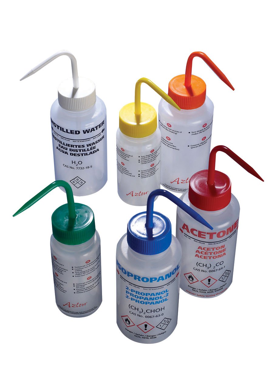 Pissette de haute qualité en plastique pour les laboratoires de chimie et biologie .