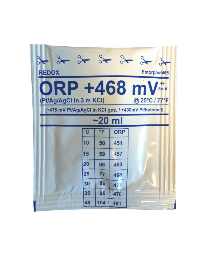 Solution de calibration très pratique sur le terrain ou au laboratoire, vous permet d'avoir une solution tampon fraiche pour chaque étalonnage de vos appareils.