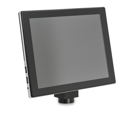 Tablette HD avec caméra 4K intégrée pour une observation confortable et &nbsp;une documentation numérique professionnelle de l’échantillon.