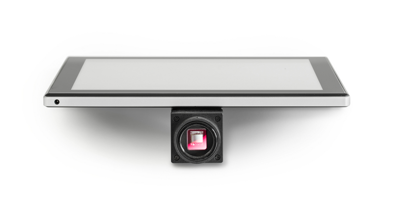 Tablette HD avec caméra 4K intégrée pour une observation confortable et &nbsp;une documentation numérique professionnelle de l’échantillon.