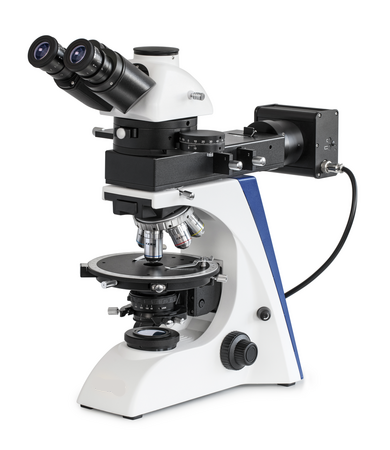 Le microscope polarisant flexible et performant pour toutes les applications professionnelles à lumière incidente et transmise. Il est entièrement équipés, il est utilisé dans la polarisation de la lumière et dans l’analyse des minéraux, les cristaux et les  matériaux isotropes.