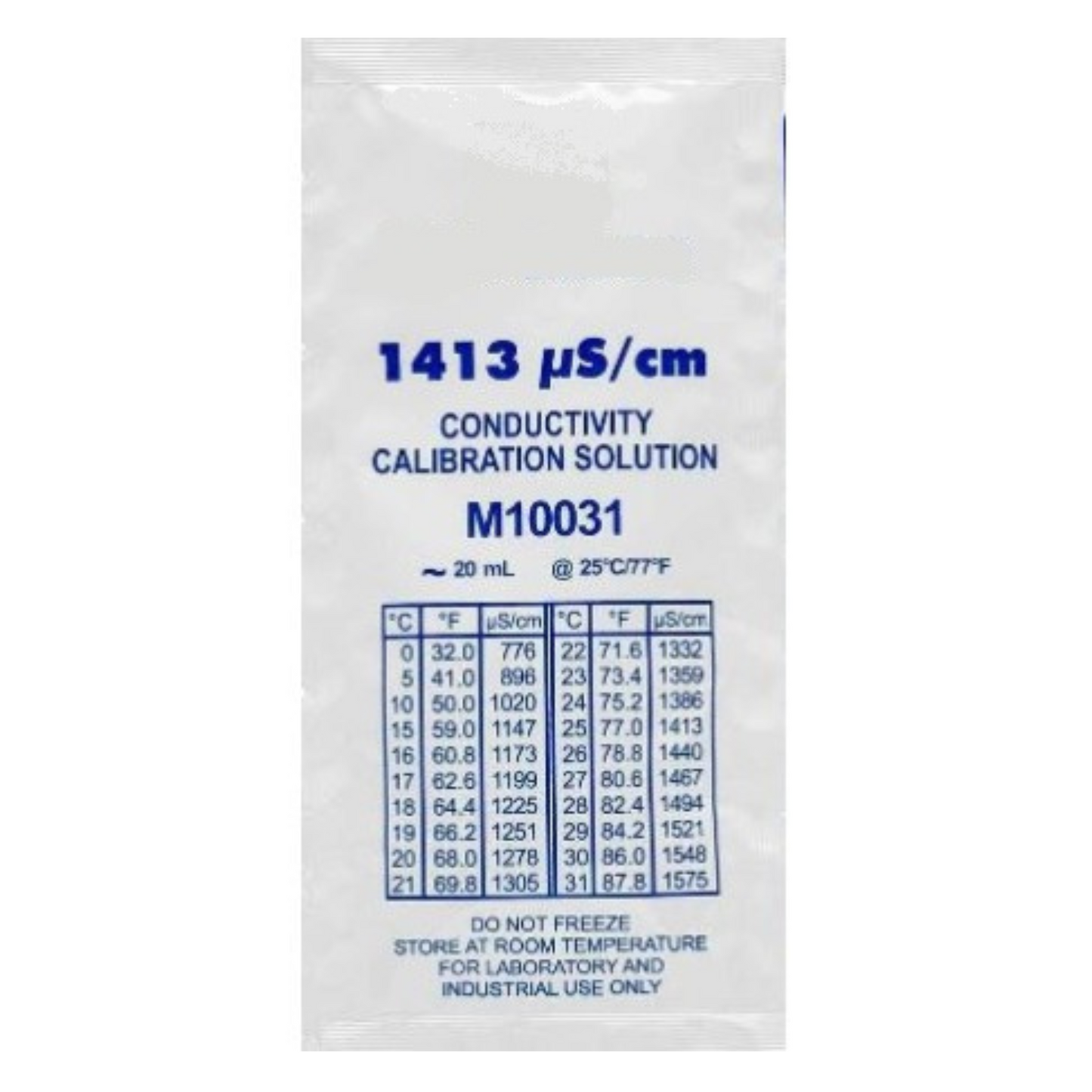 Nous vous proposons nos solutions de calibration. Boite de 25 sachets en aluminium de 20 ml. Très pratique sur le terrain ou au laboratoire, vous permet d'avoir une solution de calibration fraiche pour chaque étalonnage de vos appareils.