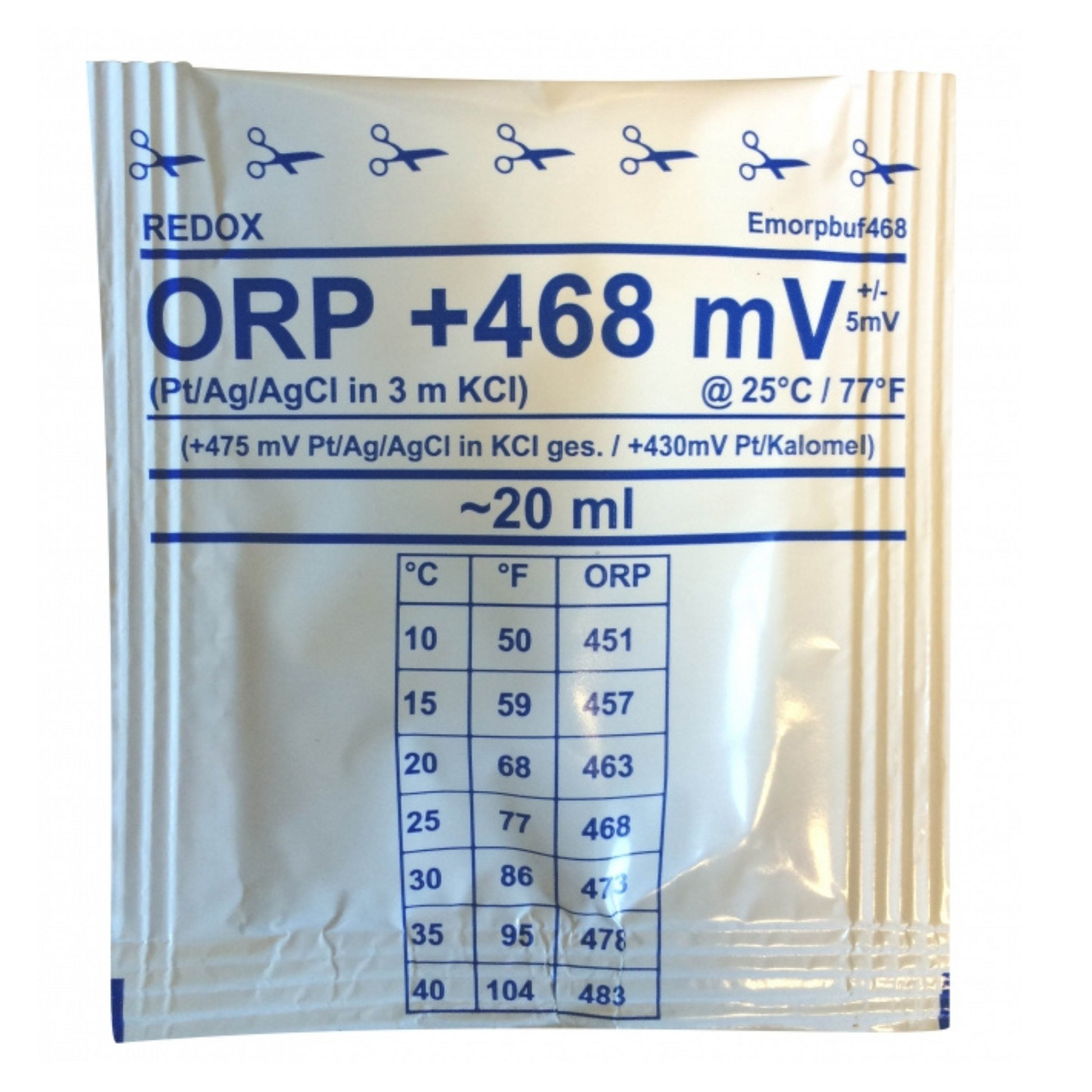 Nous vous proposons nos solutions de calibration. Boite de 25 sachets en aluminium de 20 ml. Très pratique sur le terrain ou au laboratoire, vous permet d'avoir une solution de calibration fraiche pour chaque étalonnage de vos appareils.