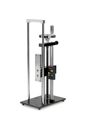 Banc d‘essai manuel pour la mesure ultraprécise des forces de traction et de compression, avec mesure de longueur digital