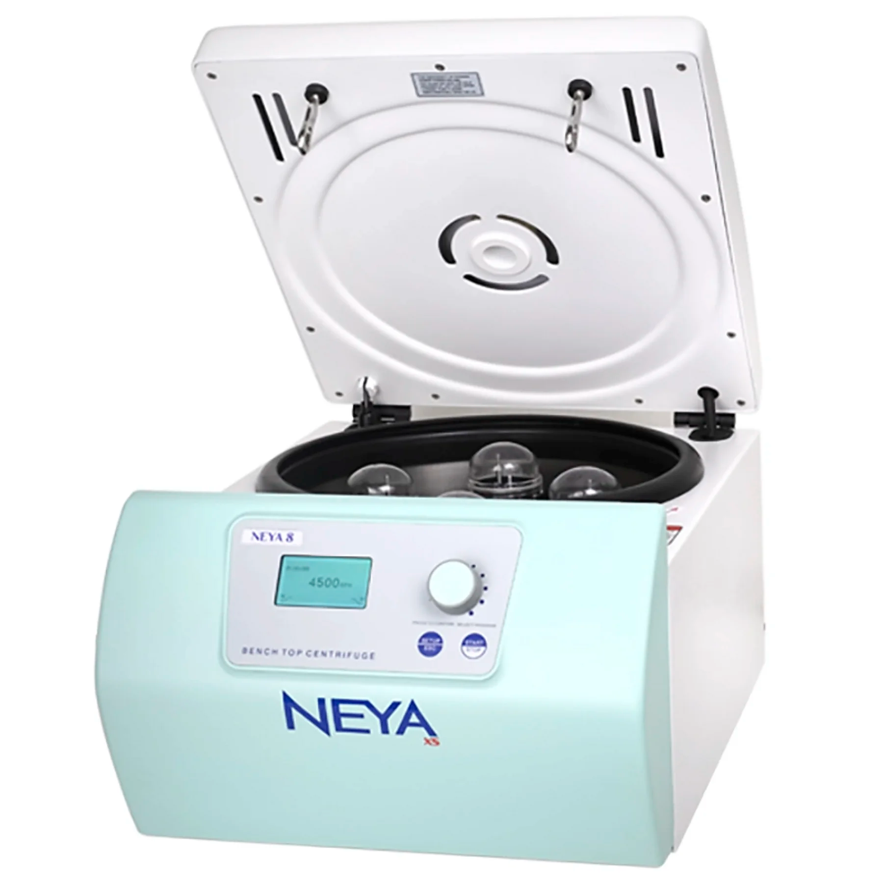 Centrifugeuse universelle série NEYA :Capacité de chargement maximale : 4x175 ml Vitesse maximale : 16000 tr/min .Écran LCD couleur rétroéclairé Centrifugeuse de paillasse ventilée avec détection automatique du rotor 