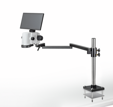 Microscope vidéo conçu pour optimiser vos observations. Notre solution complète et sophistiquée d’optique axiale permet d’afficher directement et facilement vos échantillons à l’écran